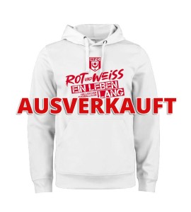 Kapuzensweat weiß HFC Rot...