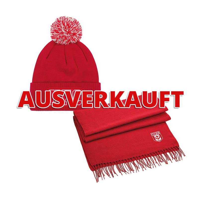 Mütze & Schal Set rot