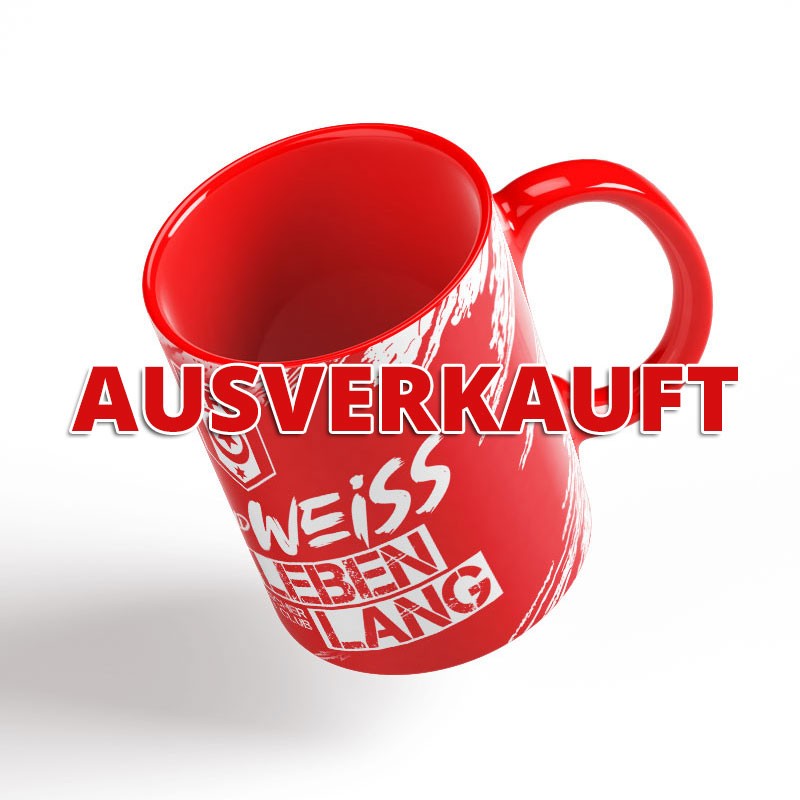 Tasse HFC Rot und Weiß ein Leben lang