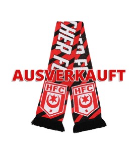 Schal schwarz rot gestreift
